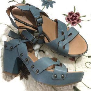 Kork-Ease Deborah Leather Retro Style Clog Shoes 7